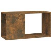 Berkfield Home TV Cabinet Smoked Oak 60x24x32cm Engineered Wood in Brown | Size: 60 x 24 x 32 cm