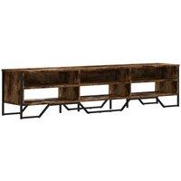 Berkfield Home TV Cabinet Smoked Oak 180x34x41 cm Engineered Wood in Brown | Size: 180 x 34 x 41 cm