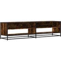 Berkfield Home TV Cabinet Smoked Oak 180.5x40x46 cm Engineered Wood in Brown