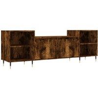 Berkfield Home TV Cabinet Smoked Oak 160x35x55 cm Engineered Wood in Brown | Size: 160 x 35 x 55 cm
