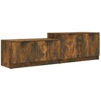 Berkfield Home TV Cabinet Smoked Oak 158.5x36x45 cm Engineered Wood in Brown
