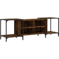 Berkfield Home TV Cabinet Smoked Oak 153x37x50 cm Engineered Wood in Brown | Size: 153 x 37 x 50 cm