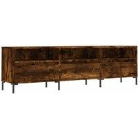 Berkfield Home TV Cabinet Smoked Oak 150x30x44.5 cm Engineered Wood in Brown