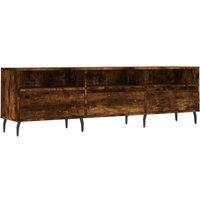 Berkfield Home TV Cabinet Smoked Oak 150x30x44.5 cm Engineered Wood in Brown