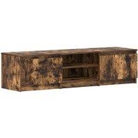 Berkfield Home TV Cabinet Smoked Oak 140x40x35.5 cm Engineered Wood in Brown