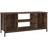 Berkfield Home TV Cabinet Smoked Oak 102x35x45 cm Engineered Wood in Brown | Size: 102 x 35 x 45 cm