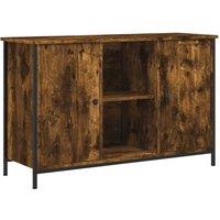 Berkfield Home TV Cabinet Smoked Oak 100x35x65 cm Engineered Wood in Brown | Size: 100 x 35 x 65 cm