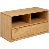 Berkfield Home TV Cabinet SAUDA Oak 99x43x55 cm Solid Wood Pine in Brown | Size: 99 x 43 x 55 cm