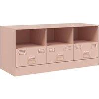 Berkfield Home TV Cabinet Pink 99x39x44 cm Steel | Size: 99 x 39 x 44 cm