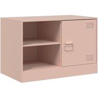 Berkfield Home TV Cabinet Pink 67x39x44 cm Steel | Size: 67 x 39 x 44 cm