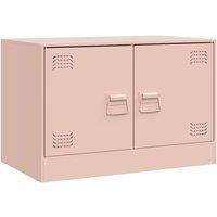 Berkfield Home TV Cabinet Pink 67x39x44 cm Steel | Size: 67 x 39 x 44 cm