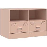 Berkfield Home TV Cabinet Pink 67x39x44 cm Steel | Size: 67 x 39 x 44 cm