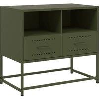 Berkfield Home TV Cabinet Olive Green 68x39x60.5 cm Steel