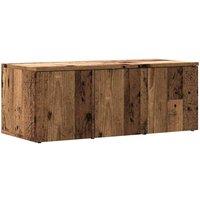 Berkfield Home TV Cabinet Old Wood 80x34x30 cm Engineered Wood in Brown | Size: 80 x 34 x 30 cm