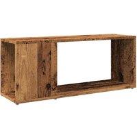 Berkfield Home TV Cabinet Old Wood 80x24x32cm Engineered Wood in Brown | Size: 80 x 24 x 32 cm