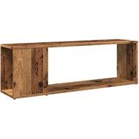 Berkfield Home TV Cabinet Old Wood 100x24x32 cm Engineered Wood in Brown | Size: 100 x 24 x 32 cm