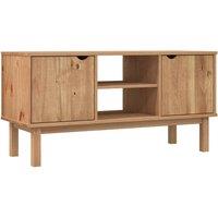 Berkfield Home TV Cabinet OTTA 113.5x43x57 cm Solid Wood Pine in Brown