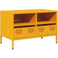 Berkfield Home TV Cabinet Mustard Yellow 68x39x43.5 cm Cold-rolled Steel