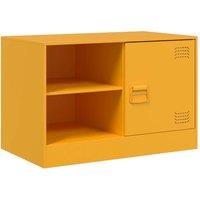 Berkfield Home TV Cabinet Mustard Yellow 67x39x44 cm Steel | Size: 67 x 39 x 44 cm