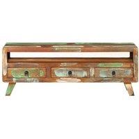 Berkfield Home TV Cabinet Multicolour 110x30x40 cm Solid Reclaimed Wood | Size: 110 x 30 x 40 cm