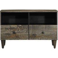 Berkfield Home TV Cabinet Light Grey 70x33.5x46 cm Solid Wood Mango