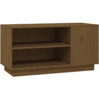 Berkfield Home TV Cabinet Honey Brown 80x35x40.5 cm Solid Wood Pine