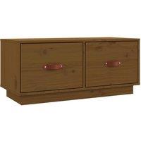 Berkfield Home TV Cabinet Honey Brown 80x34x35 cm Solid Wood Pine | Size: 80 x 34 x 35 cm
