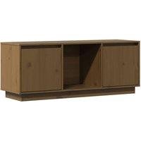 Berkfield Home TV Cabinet Honey Brown 110.5x35x44 cm Solid Wood Pine