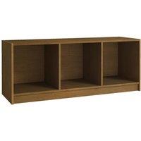 Berkfield Home TV Cabinet Honey Brown 104x33x41 cm Solid Pinewood | Size: 104 x 33 x 41 cm