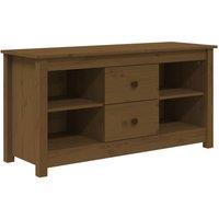 Berkfield Home TV Cabinet Honey Brown 103x36.5x52 cm Solid Wood Pine