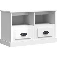 Berkfield Home TV Cabinet High Gloss White 80x35x50 cm Engineered Wood | Size: 80 x 35 x 50 cm