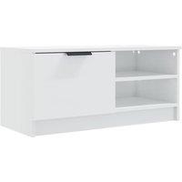 Berkfield Home TV Cabinet High Gloss White 80x35x36.5 cm Engineered Wood