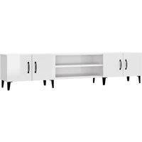 Berkfield Home TV Cabinet High Gloss White 180x31.5x40 cm Engineered Wood