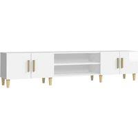 Berkfield Home TV Cabinet High Gloss White 180x31.5x40 cm Engineered Wood