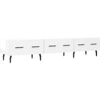 Berkfield Home TV Cabinet High Gloss White 150x36x30 cm Engineered Wood | Size: 150 x 36 x 30 cm
