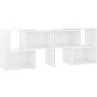 Berkfield Home TV Cabinet High Gloss White 104x30x52 cm Engineered Wood | Size: 104 x 30 x 52 cm