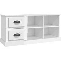 Berkfield Home TV Cabinet High Gloss White 102x35.5x47.5 cm Engineered Wood