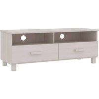 Berkfield Home TV Cabinet HAMAR White 106x40x40 cm Solid Wood Pine | Size: 106 x 40 x 40 cm