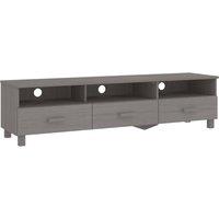 Berkfield Home TV Cabinet HAMAR Light Grey 158x40x40 cm Solid Wood Pine | Size: 158 x 40 x 40 cm