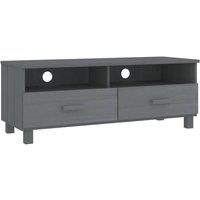 Berkfield Home TV Cabinet HAMAR Dark Grey 106x40x40 cm Solid Wood Pine | Size: 106 x 40 x 40 cm