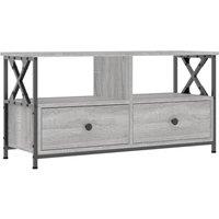 Berkfield Home TV Cabinet Grey Sonoma 90x33x45 cm Engineered Wood&Iron | Size: 90 x 33 x 45 cm