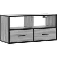 Berkfield Home TV Cabinet Grey Sonoma 80x31x39.5 cm Engineered Wood & Metal