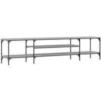 Berkfield Home TV Cabinet Grey Sonoma 201x35x45 cm Engineered Wood&Iron | Size: 201 x 35 x 45 cm