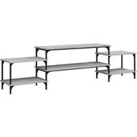 Berkfield Home TV Cabinet Grey Sonoma 197x35x52 cm Engineered Wood | Size: 197 x 35 x 52 cm