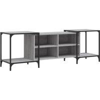 Berkfield Home TV Cabinet Grey Sonoma 153x37x50 cm Engineered Wood | Size: 153 x 37 x 50 cm