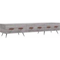 Berkfield Home TV Cabinet Grey Sonoma 150x36x30 cm Engineered Wood | Size: 150 x 36 x 30 cm