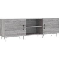 Berkfield Home TV Cabinet Grey Sonoma 150x30x50 cm Engineered Wood | Size: 150 x 30 x 50 cm