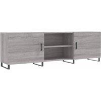 Berkfield Home TV Cabinet Grey Sonoma 150x30x50 cm Engineered Wood | Size: 150 x 30 x 50 cm