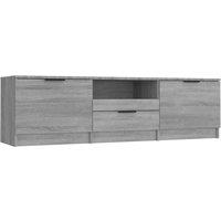 Berkfield Home TV Cabinet Grey Sonoma 140x35x40 cm Engineered Wood | Size: 140 x 35 x 40 cm