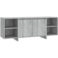 Berkfield Home TV Cabinet Grey Sonoma 130x35x50 cm Engineered Wood | Size: 130 x 35 x 50 cm